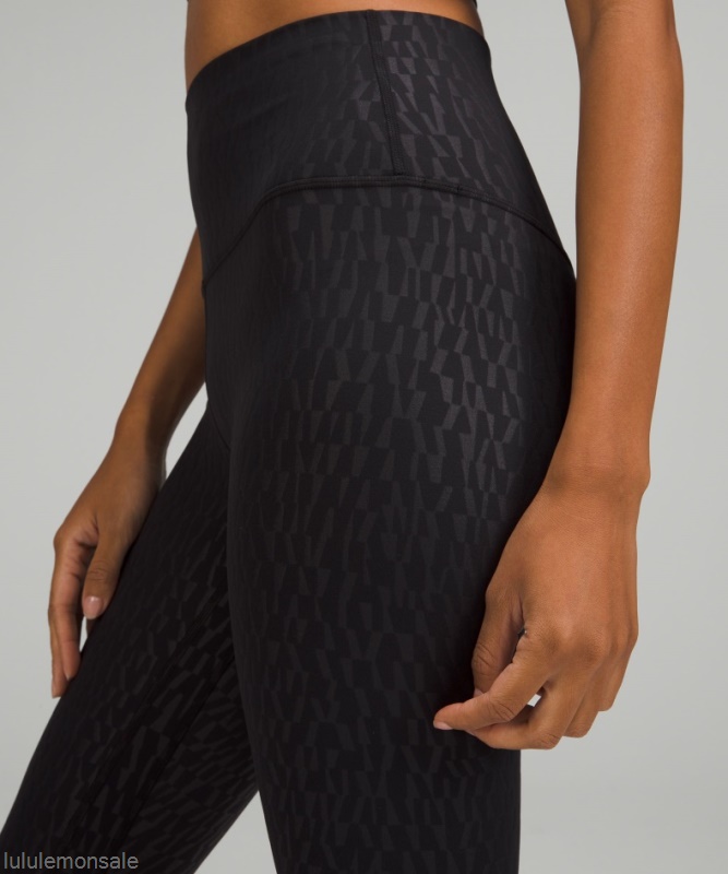 Lululemon Damen DELULU010 | Lululemon Deutschland Segment Emboss Black Align High-rise Hose 25